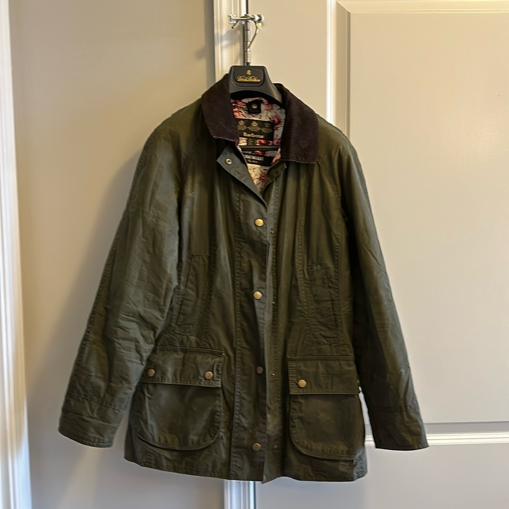 Barbour Violet waxed jacket